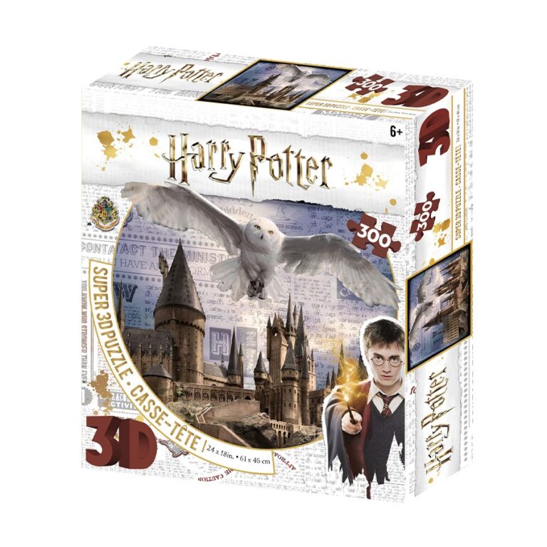 3D Puzzle Harry Potter - Bradavice a Hedvika, 300 dílků