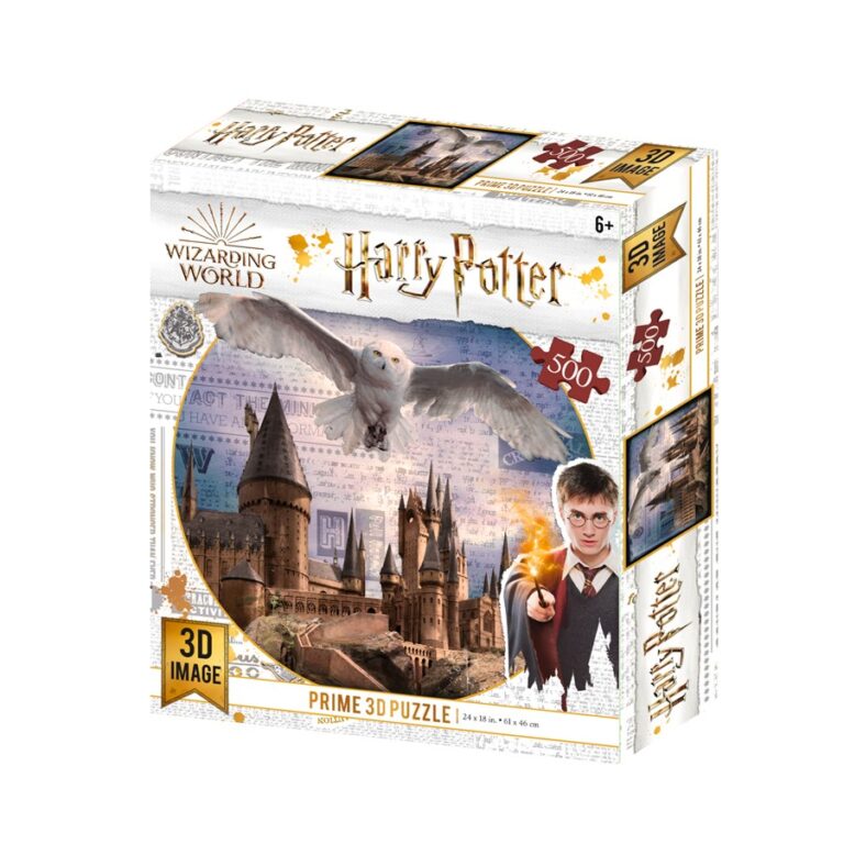 3D Puzzle Harry Potter - Bradavice a Hedvika, 500 dílků