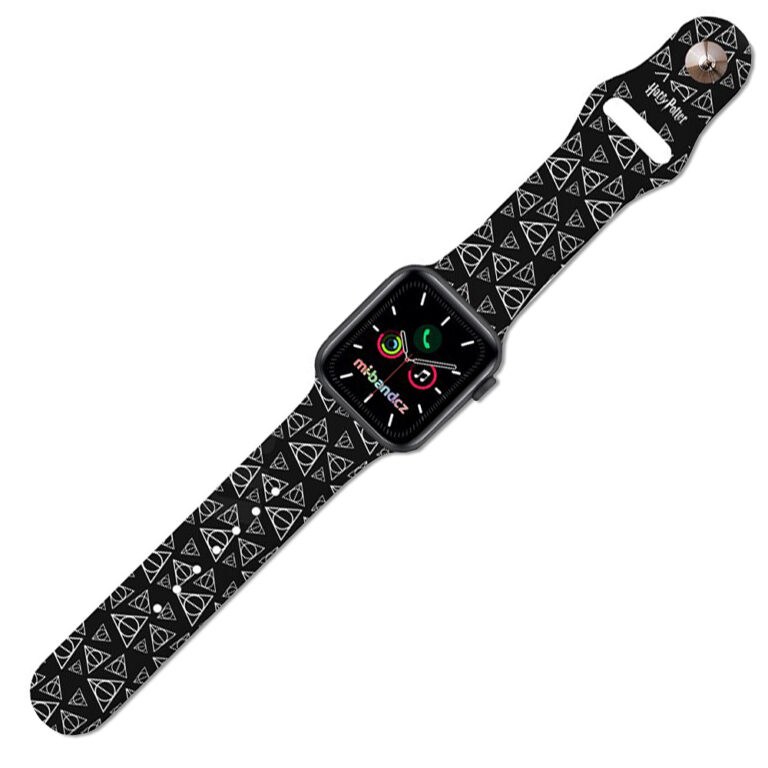 Řemínek na Apple Watch Harry Potter - Relikvie smrti (černý)